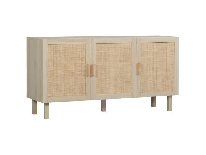 HOMCOM - Meuble de rangement - Panneaux de particules - 136x41x70cm - Bois naturel