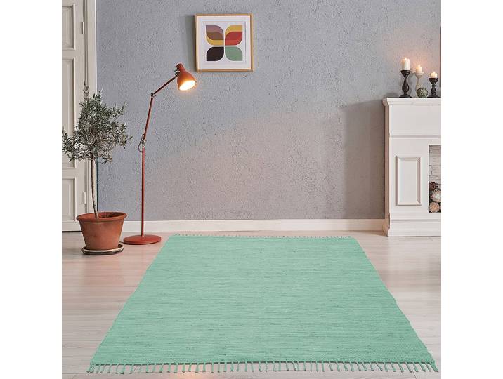 Tapis en laine Happy Cotton Vert/Menthe 160 x 230cm Coton