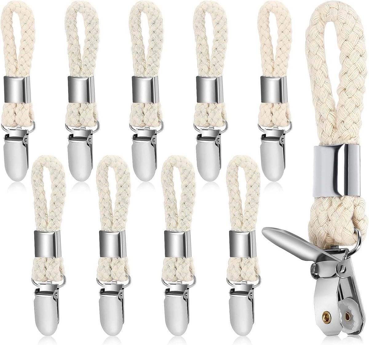 10 stuks handdoekhangers met klem, ruimtebesparende handdoekclips voor keuken en badkamer