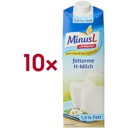 MinusL Laktosefreie H-Milch fettarm »1,5% Fett« 1 Liter 10 Stück