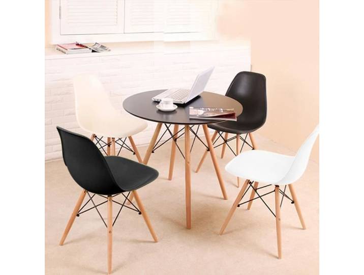 Table Ronde Salle à Manger Scandinave Table Basse Eiffel Style Nordique Noir