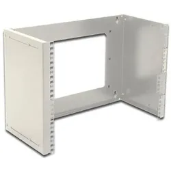 Digitus 8HE Wandmontage Patch-Halter 3608x528x225 mm tiefenverstellbar (8 HE, 19 Zoll Rack), Serverschrank, Schwarz