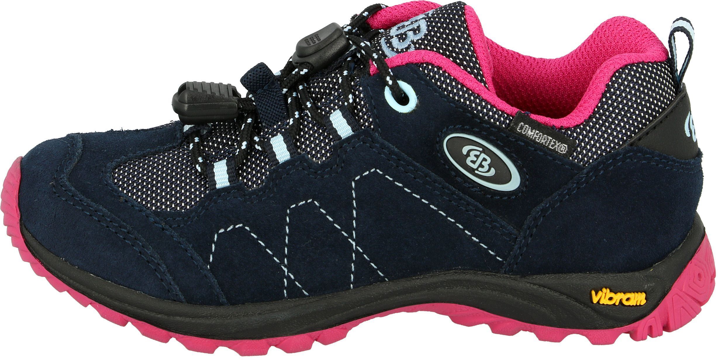 Wanderschuh BRÜTTING "Outdoorschuh Bergen Low", Gr. 34, blau, Veloursleder, Schuhe Wanderschuh blau 34