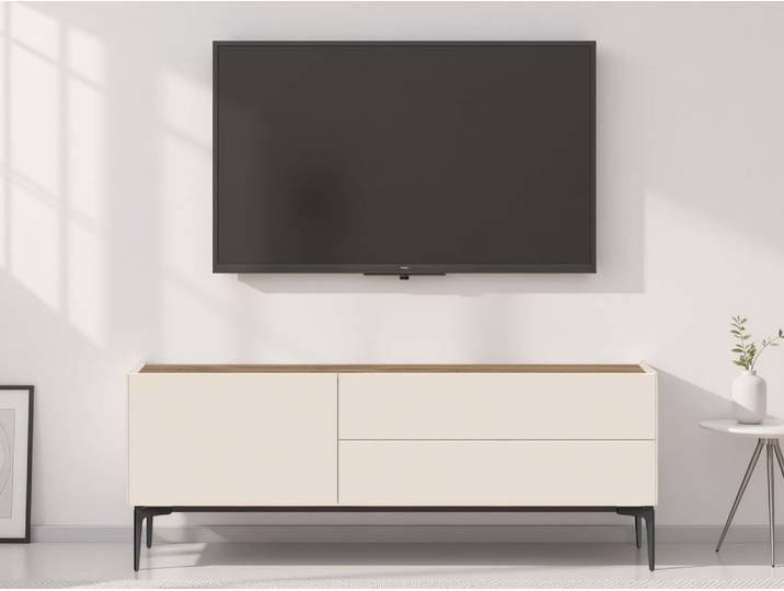 TV-Board GOODPRODUCT Sky45 , beige (cashmere farbe), B:148cm H:56cm T:47cm, Holzwerkstoff, MDF, Sideboards, TV-Board, Lackiert mit wasserbasiertem UV-Lack