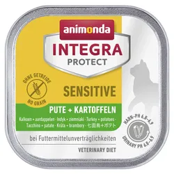 animonda Integra Protect Sensitive 100g Schale Katzennassfutter 16 x 100 Gramm Pute + Kartoffeln