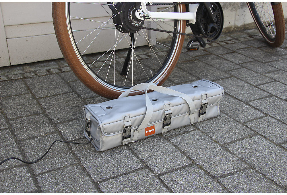 E-Bike-Akkutasche, Größe XL, Volumen 8,42 l, LxBxH 540 x 130 x 120 mm VLITEX