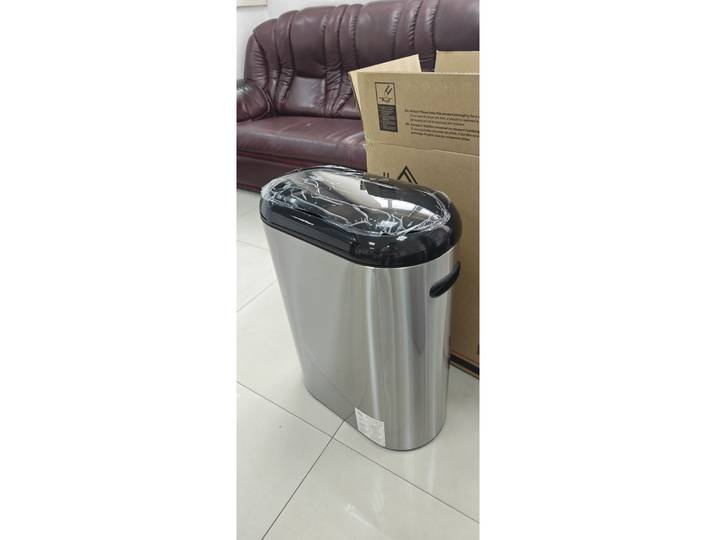 HOMCOM Poubelle Automatique 50L Cuisine Capteur Argent