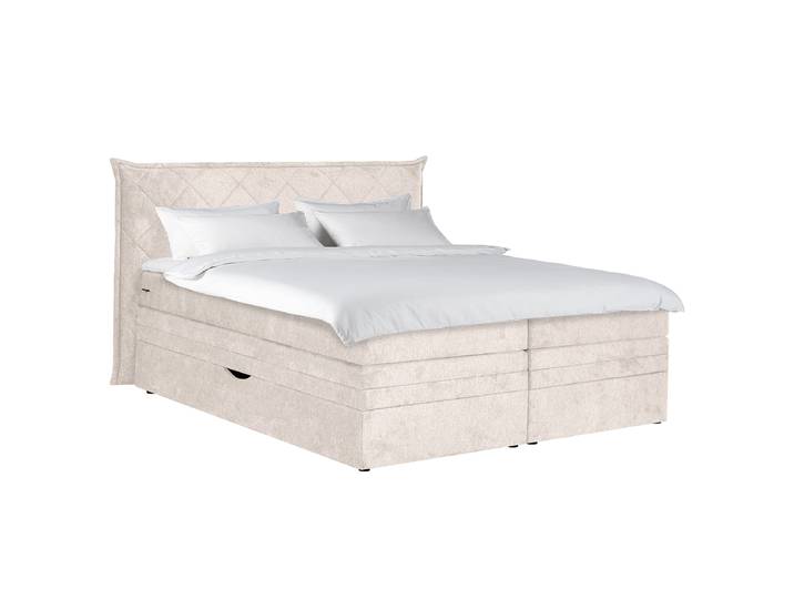 Boxspringbett Gesell 160 x 200cm Webstoff Aranja Beige H4