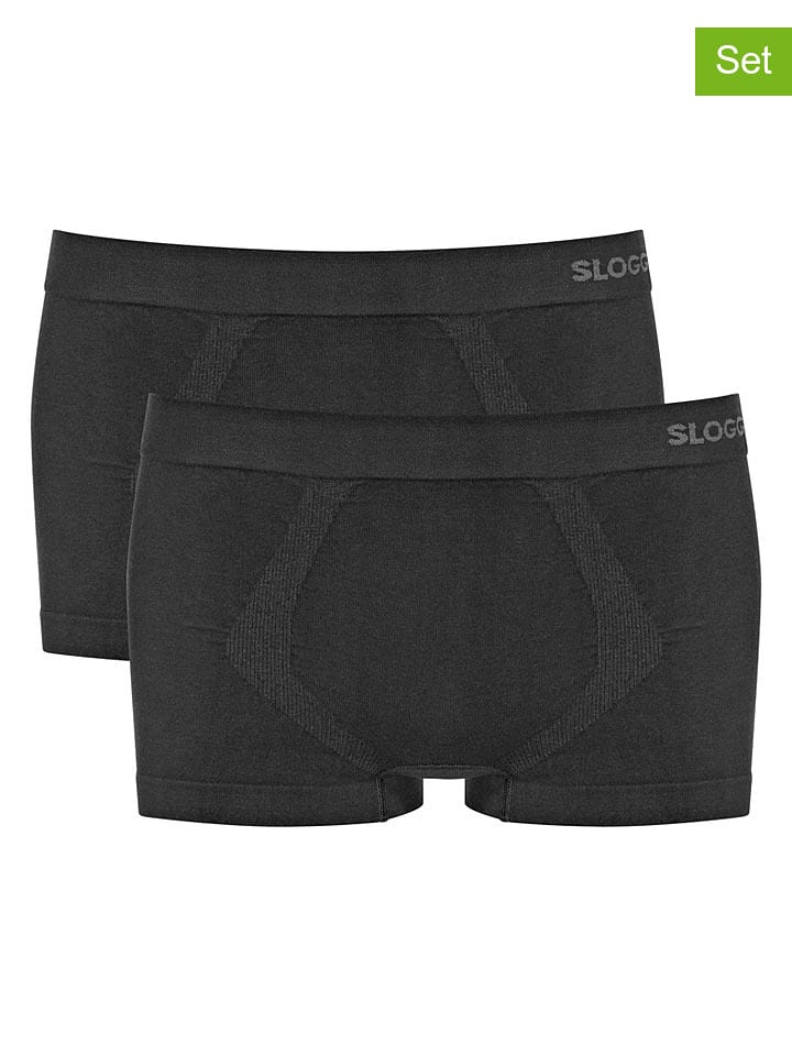 Sloggi 2er-Set: Boxershorts ''Go Smooth'' in Schwarz - XL