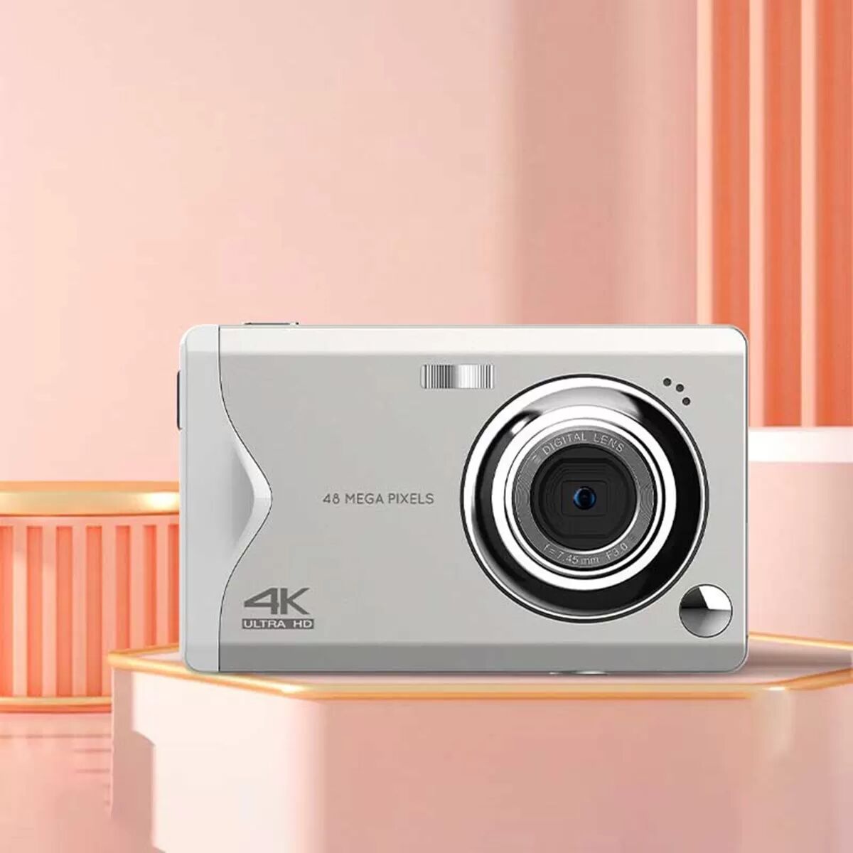 INF 40MP Digitalkamera mit 16x Zoom, 3.0" LCD, 4K Video & Lächelerkennung Weiß