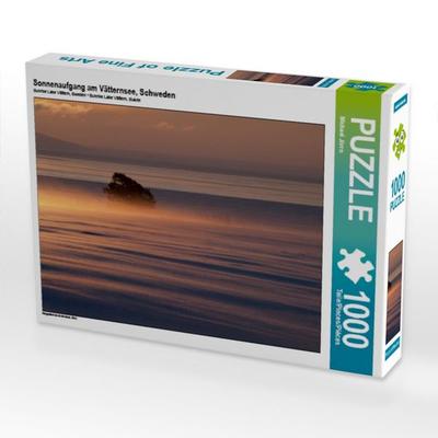 CALVENDO Puzzle Sonnenaufgang am Vätternsee, Schweden 1000 Teile Puzzle quer | 1000 Teile Lege-Größe 64 × 48 cm Foto-Puzzle für glückliche Stunden