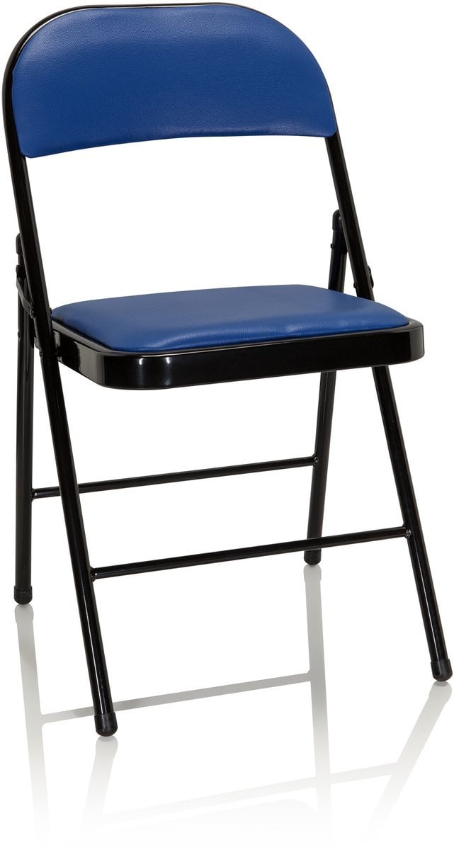 Opklapbare vergaderstoel TUDELA PU blauw van hjh OFFICE