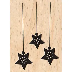 Holzstempel "Sterne", 4,3 x 6,4 cm