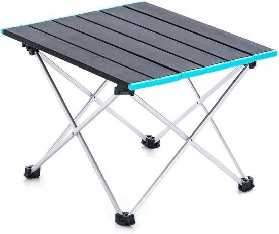 Klappbarer Picknicktisch - Outdoor Esstisch Camping - Aussenessen - Leicht Aluminium - Kompaktes Design - Grau