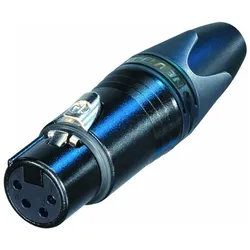 Neutrik Kabelbuchse XLR schwarz 4-polig, Audio Stecker, Schwarz