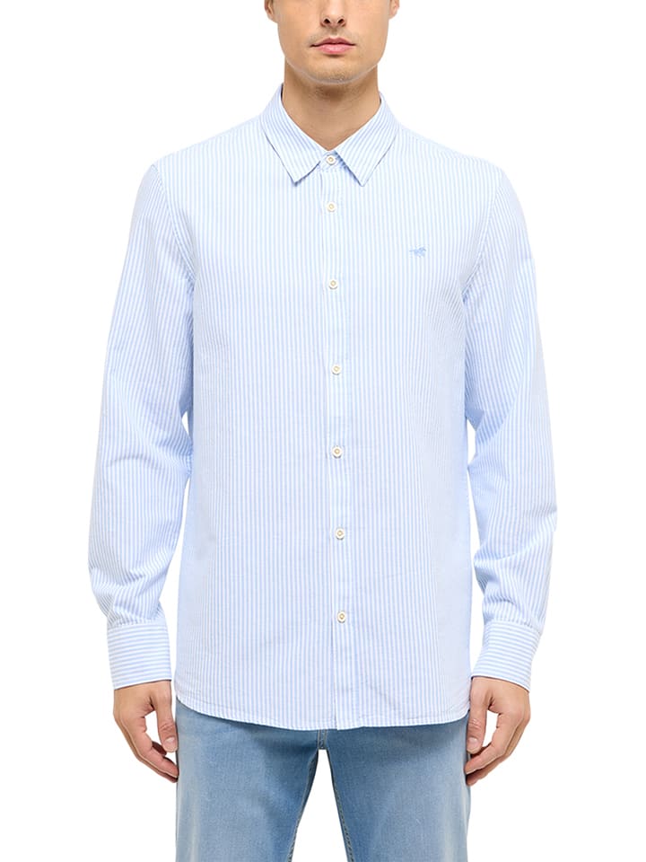 Mustang Hemd "Edinburg" in Hellblau - XL