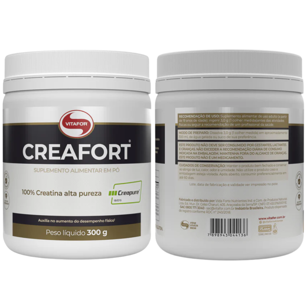 Vitafor Creafort Creapure Creatina en polvo Complemento alimenticio 300g