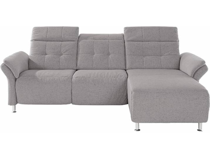 Ecksofa HOME AFFAIRE Manhattan L-Form , grau, B:270cm H:102cm T:168cm, Kunstleder SOFTLUX;Flachgewebe (100% Polyester);Struktur (100% Polyester), Sofas, Ecksofa, 2 Sitze mit elektrischer Relaxfunktion, verstellbare Armlehnen