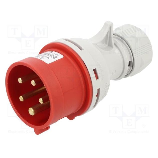 Orno SEZ Mobilstecker mit Phasenwechsel 5P 16A 400V Raudon IP44 (IVNO 1653) (IEC 60309) (IVNO 1653)