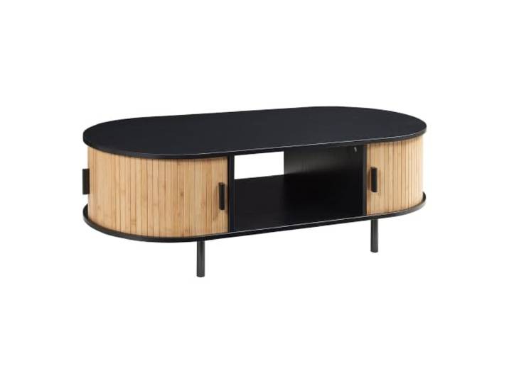 Helloshop26 Couchtisch Konsole Beistelltisch 120 x 55 x 40 cm Bambus Natur Schwarz 03_0010866