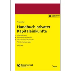 Handbuch privater Kapitaleinkünfte, Fachbücher von Christian Bernd Anemüller