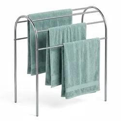 Relaxdays Handtuchständer mit 6 Stangen Silber
