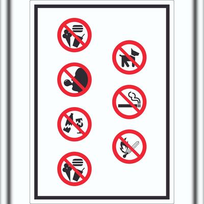 HB-Druck Aufkleber Platz- und Hallenordnung Symbol A2 (420x594mm)