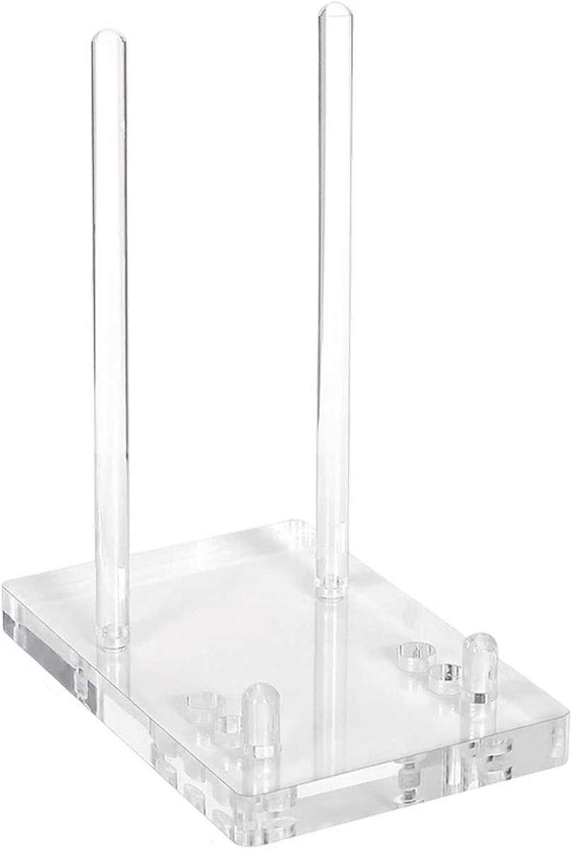 Transparante acryl bordenstandaard displayhouder voor decoratie B/D/H: 10 x 15 x 19,5 cm