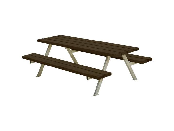 PLUS Kindersitzgruppe Plus Picknicktisch Kinder Alpha Stahl-Holz 177 x