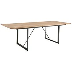 Gartenesstisch Shad aus Teak und Aluminium, modern rechteckig, natur, 240 cm, für 6–8 Personen