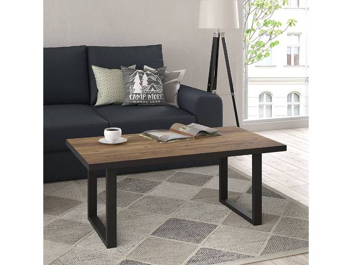 Couchtisch 110 x 45 x 60cm Schwarz/Braun