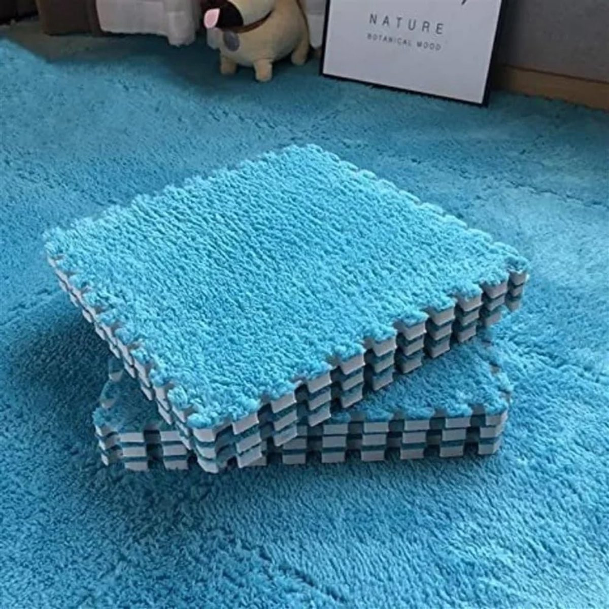 Tapijttegels Schuim Blauw - 20 Stuks - Extra Zachte Vloermatten voor Kamerdecoratie