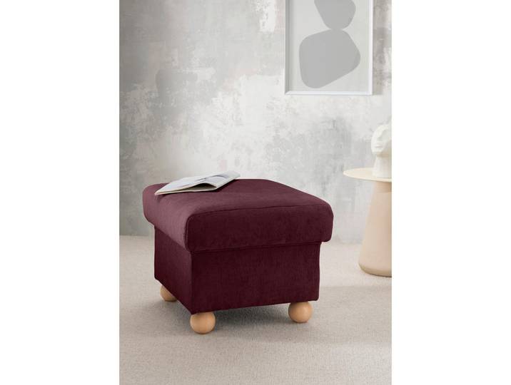 Livetastic Hocker Torello, Bordeaux, Holz, Buche, Uni, quadratisch, 56x46x56 cm, Made in EU, erweiterbar (Typenauswahl), Wohnzimmer, Hocker, Sitzhocker