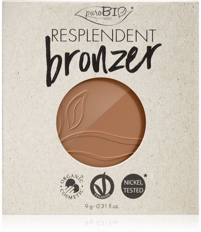 puroBIO Cosmetics Resplendent bronzer refill shade 01 Pale Brown 9 g