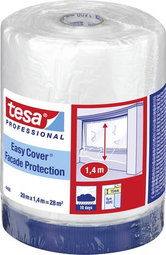 Folie-/Gewebe-Putzband tesa Professional 4498 Easy Cover UV 04498-00001-00 Farbe transparent / ultramarinblau Rollen