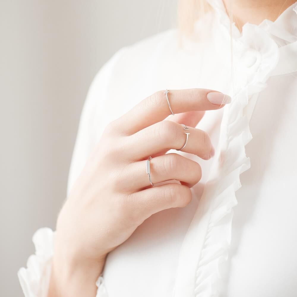 lanii Ring im Stäbchen Design aus Sterlingsilber
