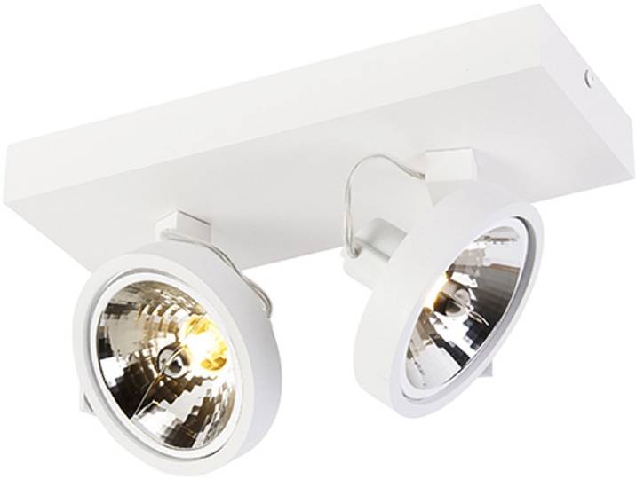 QAZQA go - Moderne Plafondspot Spotje Opbouwspot - 2 lichts - L 30 cm - Wit - Woonkamer Slaapkamer Keuken