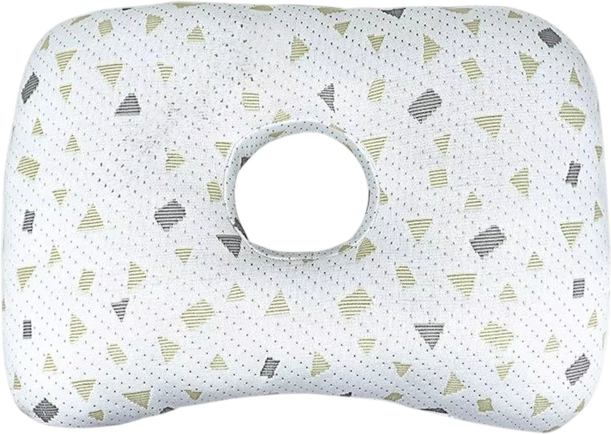 Rimmo Katoenen Piercing Kussen – Ademend Ergonomisch Oorkussen met Ooropening voor Volwassenen