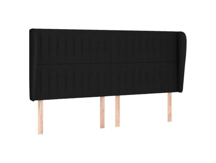 GHVBNMF Kopfteil mit Ohren Polsterkopfteil Schwarz 203x23x118-128 cm Stylisches Polsterbett Kopfteil für das Schlafzimmer mit bequemer Schaumstoffpolsterung und verstellbarer Höhe.