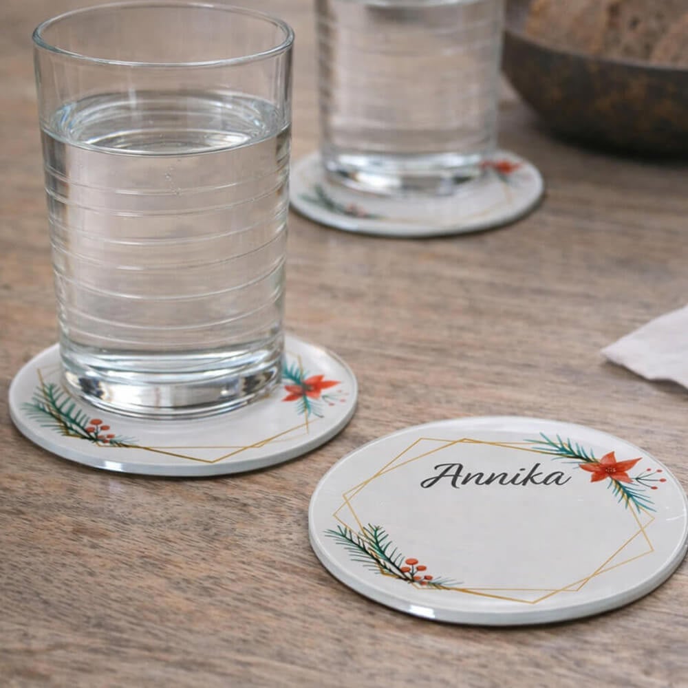 Ocadeau Sous verre rond en verre