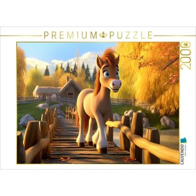 CALVENDO Puzzle Pony Spirit geht spazieren | 2000 Teile Lege-Größe 90x67cm Foto-Puzzle für glückliche Stunden