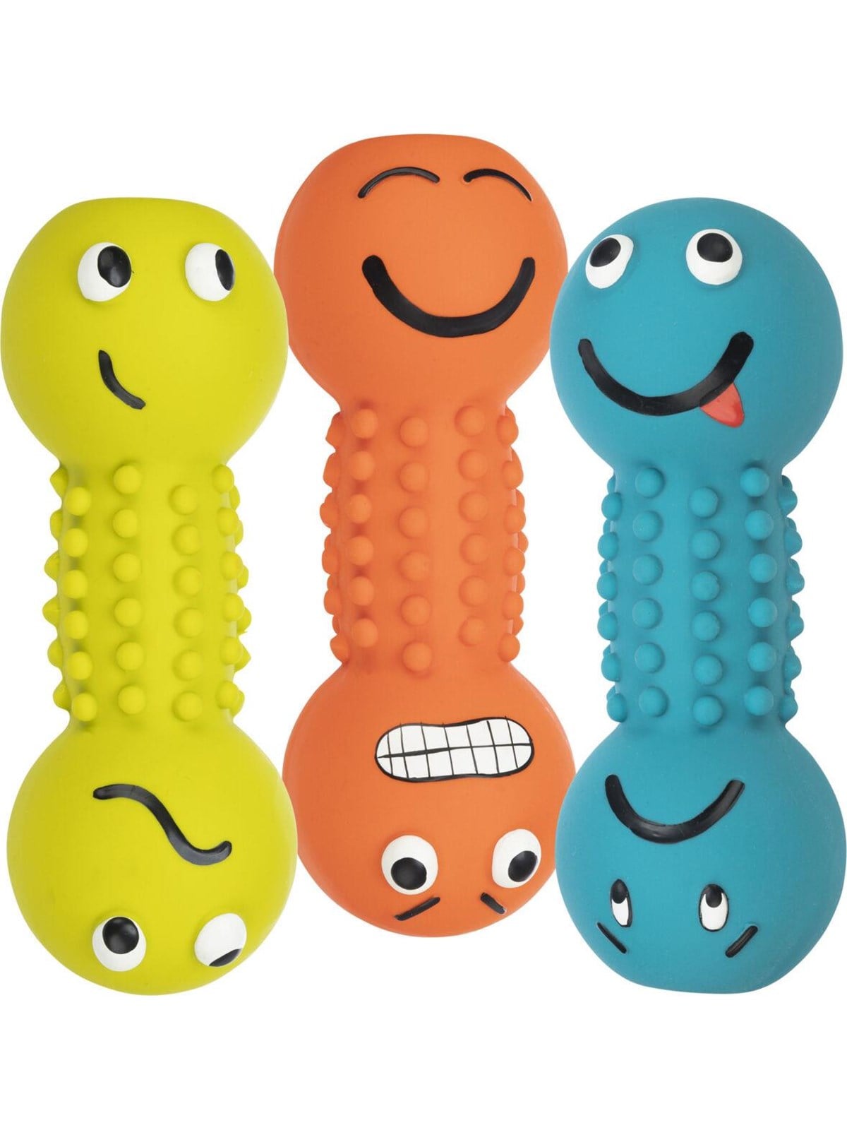 Trixie Smiley dumbbell latex 19 cm assorted colours