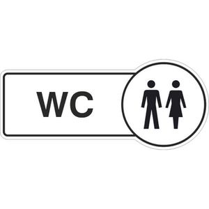 SafetyMarking Hinweisschild Folie, 30 x 13 cm, Hinweisschild, WC