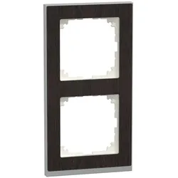 Merten MEG4020-3671 M-Pure Decor-Rahmen, 2fach, Wenge/aluminium, M-Pure Decor MEG40203671