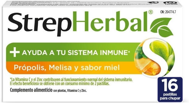 StrepHerbal Propolis und Zitronenmelisse Honiggeschmack 16
