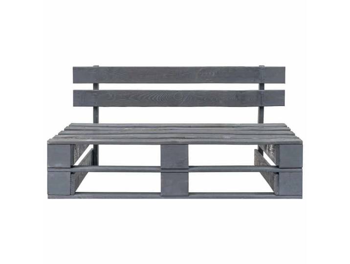 Luxe&Mode Banc palette de jardin bois gris 2 ans garantie LV11633