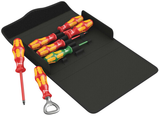 Jeu de tournevis Wera Kraftform Plus Serie 100. Avec lame à diamètre réduit pour certains modèles, 7 pièces (05136018001)