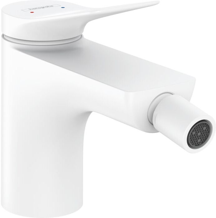 Hansgrohe Vivenis Bidetarmatur 75200700 mit Zugstangen-Ablaufgarnitur, mattweiß