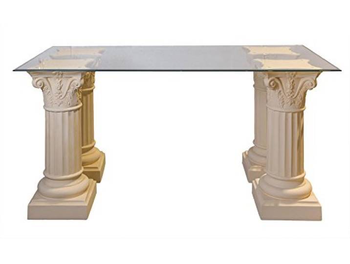 Antikes Wohndesign Esstisch Tafeltisch Küchentisch Creme-beige-antikfinish 160cmx90cm