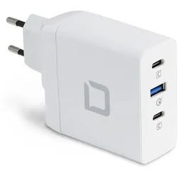 DICOTA Universal Pro 100W USB-A, 2xUSB-C GaN Ladegerät mit Kabel, weiß